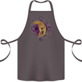 A Geometric Chameleon Cotton Apron 100% Organic Dark Grey