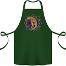 A Geometric Chameleon Cotton Apron 100% Organic Forest Green