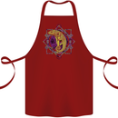 A Geometric Chameleon Cotton Apron 100% Organic Maroon