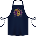 A Geometric Chameleon Cotton Apron 100% Organic Navy Blue
