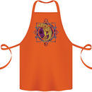 A Geometric Chameleon Cotton Apron 100% Organic Orange