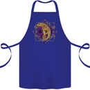 A Geometric Chameleon Cotton Apron 100% Organic Royal Blue