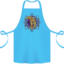 A Geometric Chameleon Cotton Apron 100% Organic Turquoise