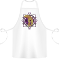 A Geometric Chameleon Cotton Apron 100% Organic White