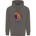 A Geometric Chameleon Mens 80% Cotton Hoodie Charcoal