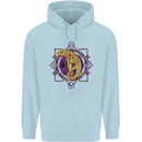 A Geometric Chameleon Mens 80% Cotton Hoodie Light Blue