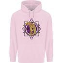 A Geometric Chameleon Mens 80% Cotton Hoodie Light Pink