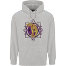 A Geometric Chameleon Mens 80% Cotton Hoodie Sports Grey