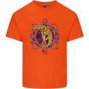 A Geometric Chameleon Mens Cotton T-Shirt Tee Top Orange