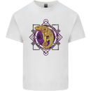 A Geometric Chameleon Mens Cotton T-Shirt Tee Top White