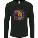 A Geometric Chameleon Mens Long Sleeve T-Shirt Black