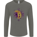 A Geometric Chameleon Mens Long Sleeve T-Shirt Charcoal