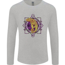 A Geometric Chameleon Mens Long Sleeve T-Shirt Sports Grey