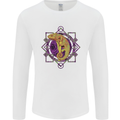 A Geometric Chameleon Mens Long Sleeve T-Shirt White