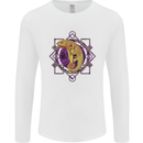 A Geometric Chameleon Mens Long Sleeve T-Shirt White