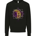 A Geometric Chameleon Mens Sweatshirt Jumper Black