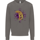 A Geometric Chameleon Mens Sweatshirt Jumper Charcoal