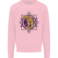 A Geometric Chameleon Mens Sweatshirt Jumper Light Pink