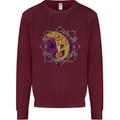 A Geometric Chameleon Mens Sweatshirt Jumper Maroon