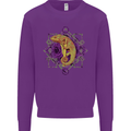 A Geometric Chameleon Mens Sweatshirt Jumper Purple