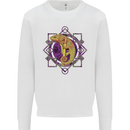 A Geometric Chameleon Mens Sweatshirt Jumper White