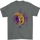 A Geometric Chameleon Mens T-Shirt 100% Cotton Charcoal