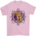 A Geometric Chameleon Mens T-Shirt 100% Cotton Light Pink
