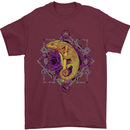 A Geometric Chameleon Mens T-Shirt 100% Cotton Maroon
