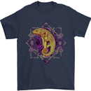A Geometric Chameleon Mens T-Shirt 100% Cotton Navy Blue