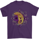 A Geometric Chameleon Mens T-Shirt 100% Cotton Purple