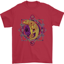 A Geometric Chameleon Mens T-Shirt 100% Cotton Red
