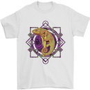 A Geometric Chameleon Mens T-Shirt 100% Cotton White