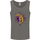 A Geometric Chameleon Mens Vest Tank Top Charcoal