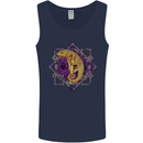A Geometric Chameleon Mens Vest Tank Top Navy Blue