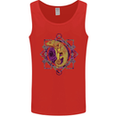 A Geometric Chameleon Mens Vest Tank Top Red