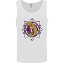 A Geometric Chameleon Mens Vest Tank Top White