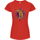 A Geometric Chameleon Womens Petite Cut T-Shirt Red
