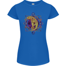 A Geometric Chameleon Womens Petite Cut T-Shirt Royal Blue