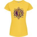 A Geometric Chameleon Womens Petite Cut T-Shirt Yellow