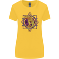 A Geometric Chameleon Womens Wider Cut T-Shirt Yellow