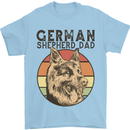 A German Shepherd Dog Dad Mens T-Shirt 100% Cotton Light Blue