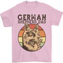 A German Shepherd Dog Dad Mens T-Shirt 100% Cotton Light Pink