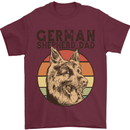 A German Shepherd Dog Dad Mens T-Shirt 100% Cotton Maroon