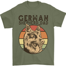 A German Shepherd Dog Dad Mens T-Shirt 100% Cotton Military Green