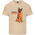 A German Shepherd Dog Illustration Mens Cotton T-Shirt Tee Top Sand