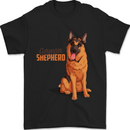 A German Shepherd Dog Illustration Mens T-Shirt 100% Cotton Black
