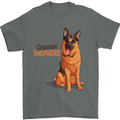 A German Shepherd Dog Illustration Mens T-Shirt 100% Cotton Charcoal