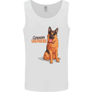 A German Shepherd Dog Illustration Mens Vest Tank Top White