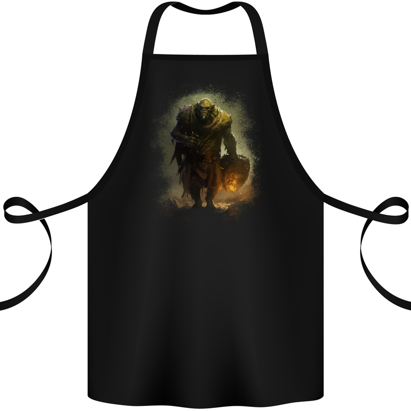 A Giant Fantasy Ork Cotton Apron 100% Organic Black