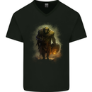 A Giant Fantasy Ork Mens V-Neck Cotton T-Shirt Black